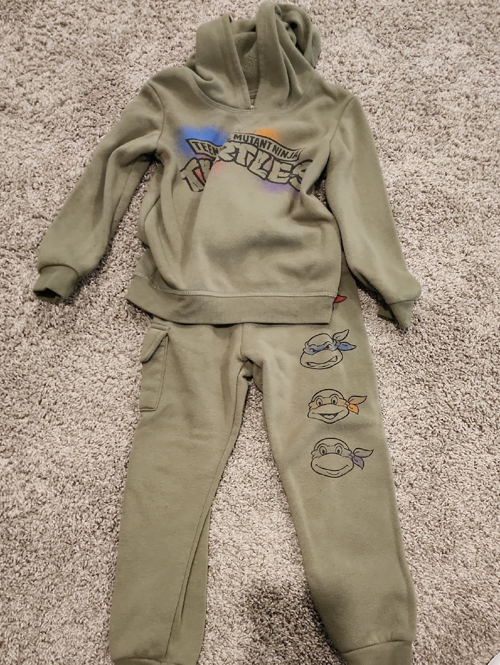 Nickelodeon Olive Green TMNT Hoodie & Jogger Set